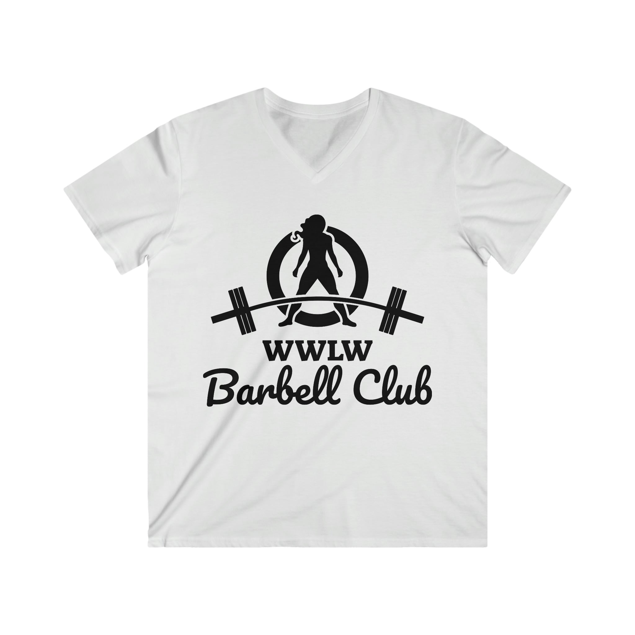 Classic Black Logo - Men's Fitted V-Neck Short Sleeve Tee