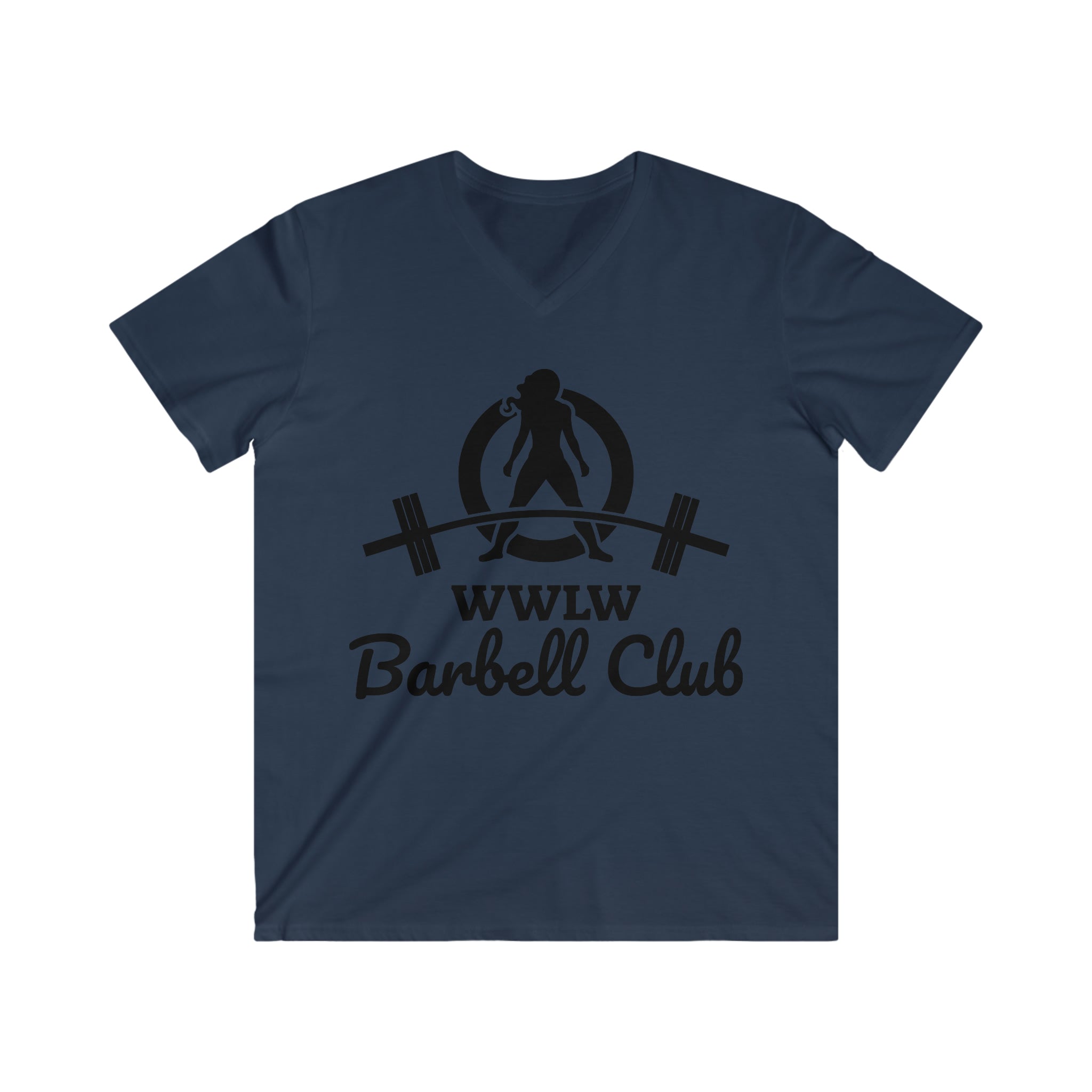 Classic Black Logo - Men's Fitted V-Neck Short Sleeve Tee