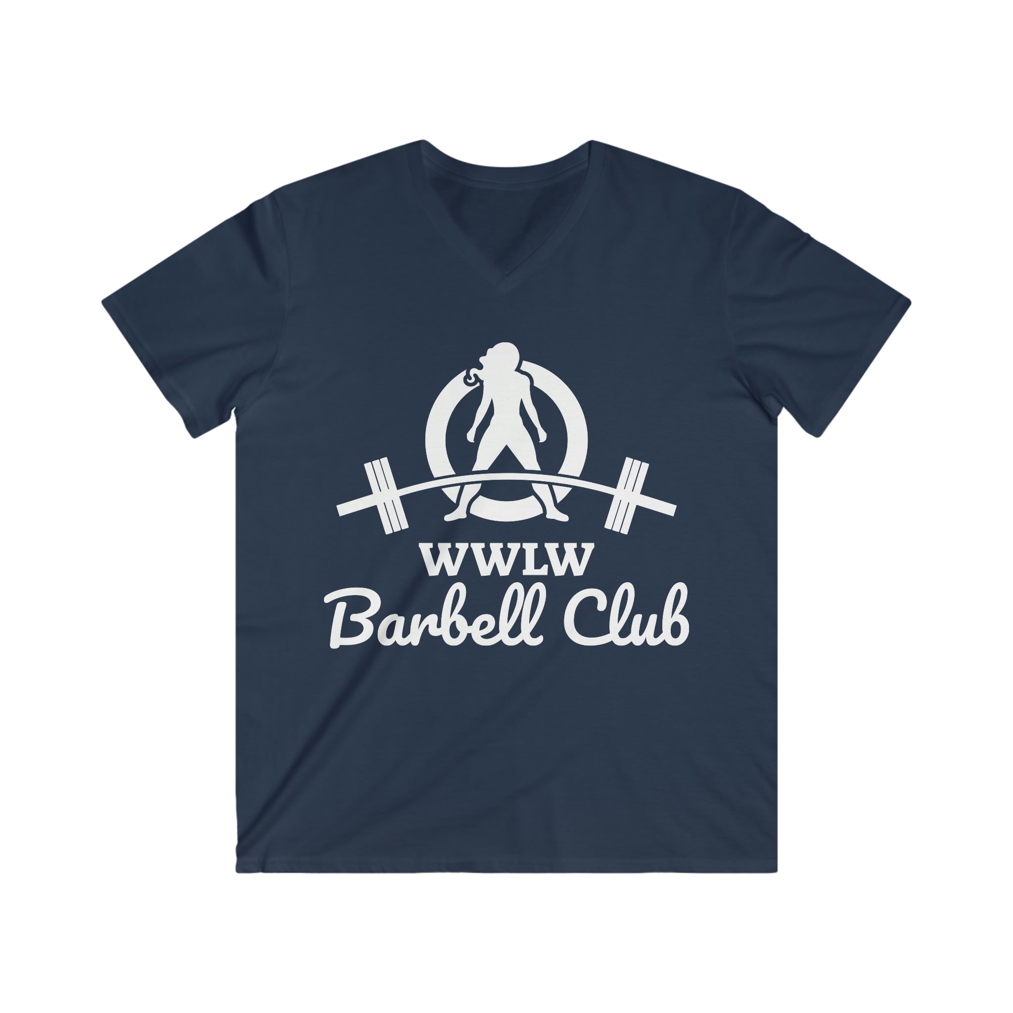 Classic Black Logo - Men's Fitted V-Neck Short Sleeve Tee