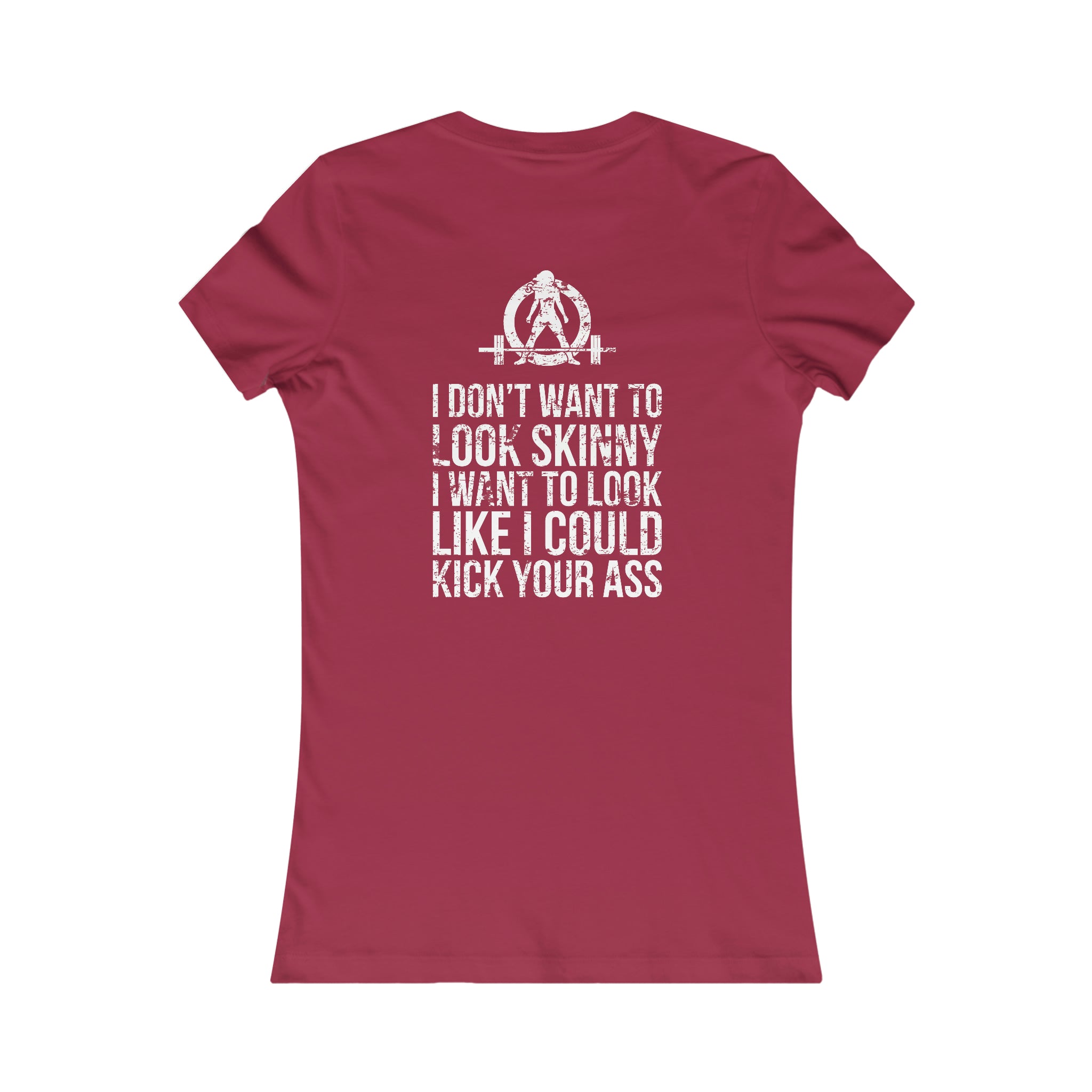 Kick Your Ass - Women's Favorite Tee - White Distressed Logo