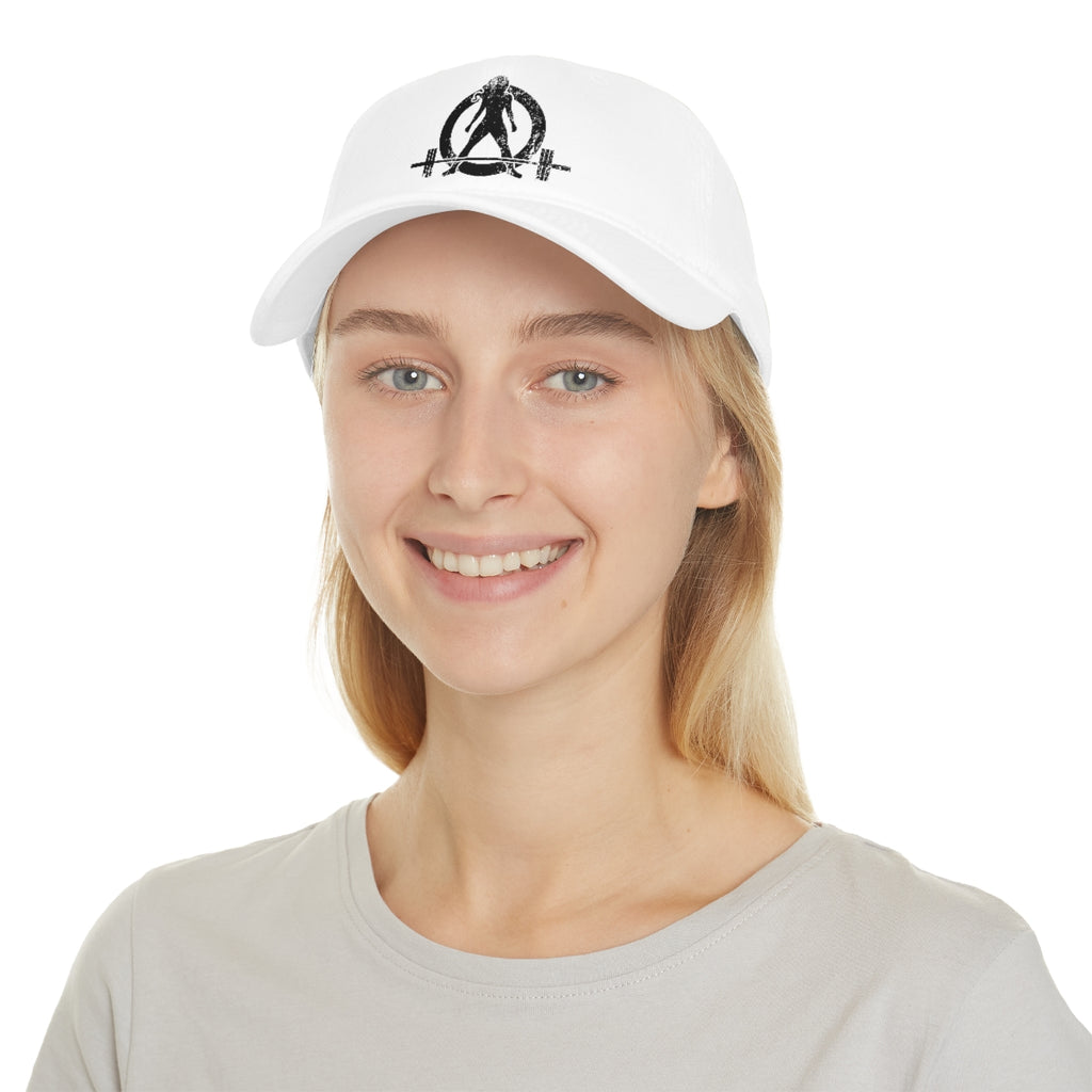 Low Profile Baseball Cap - Distressed Black Logo