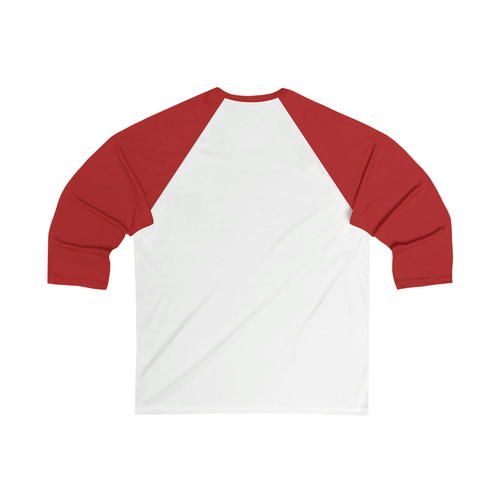Unisex 3\4 Sleeve Baseball Tee - Classic Distressed Black Logo