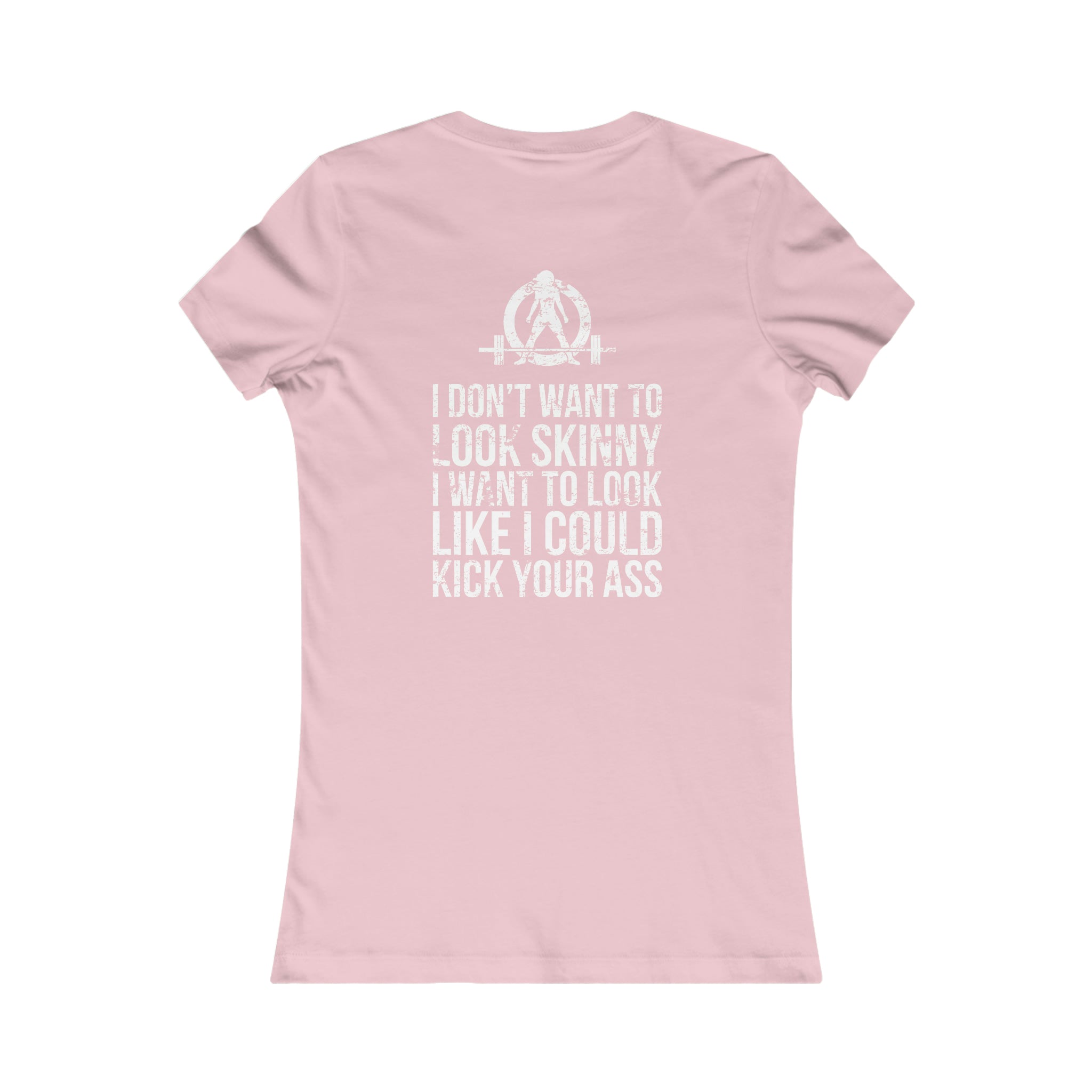 Kick Your Ass - Women's Favorite Tee - White Distressed Logo