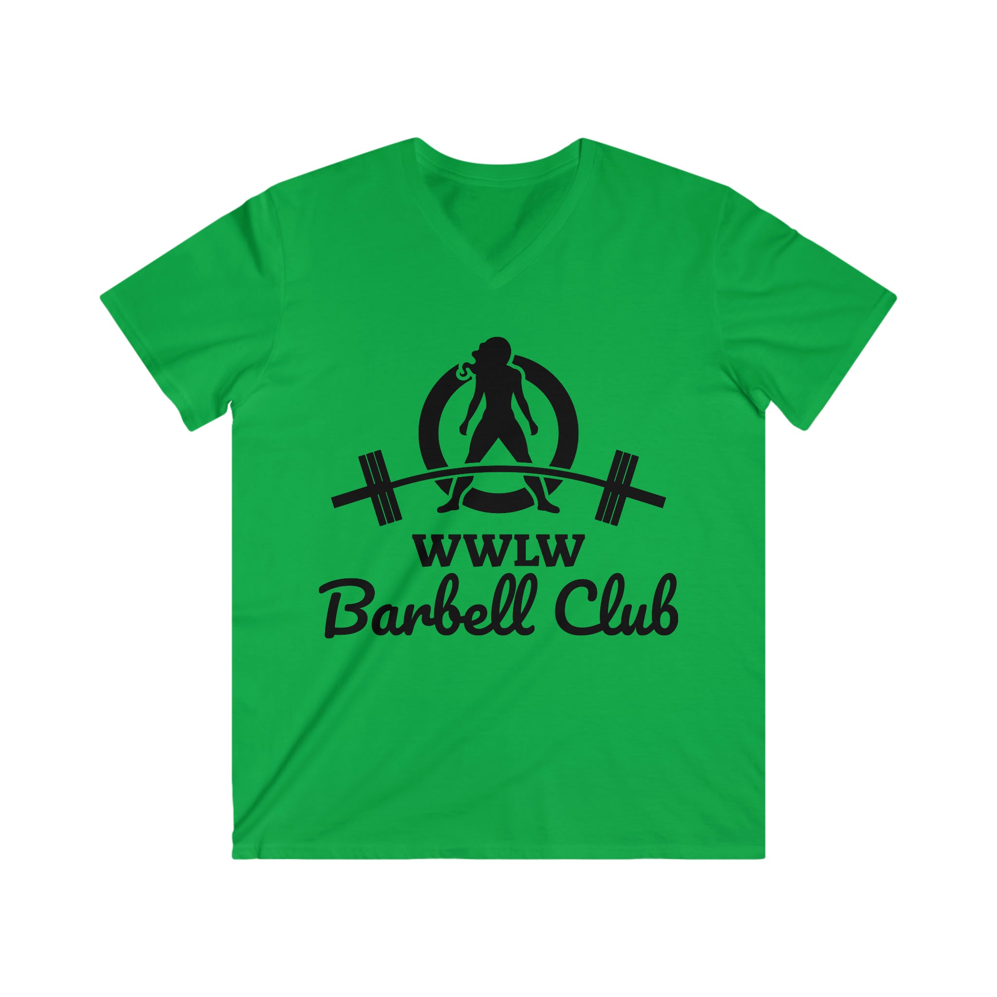 Classic Black Logo - Men's Fitted V-Neck Short Sleeve Tee