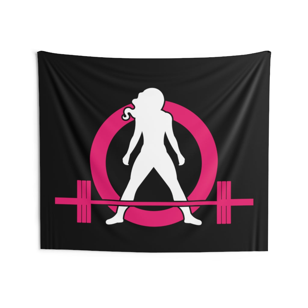 Indoor Wall Tapestries - Black with Classic Logo
