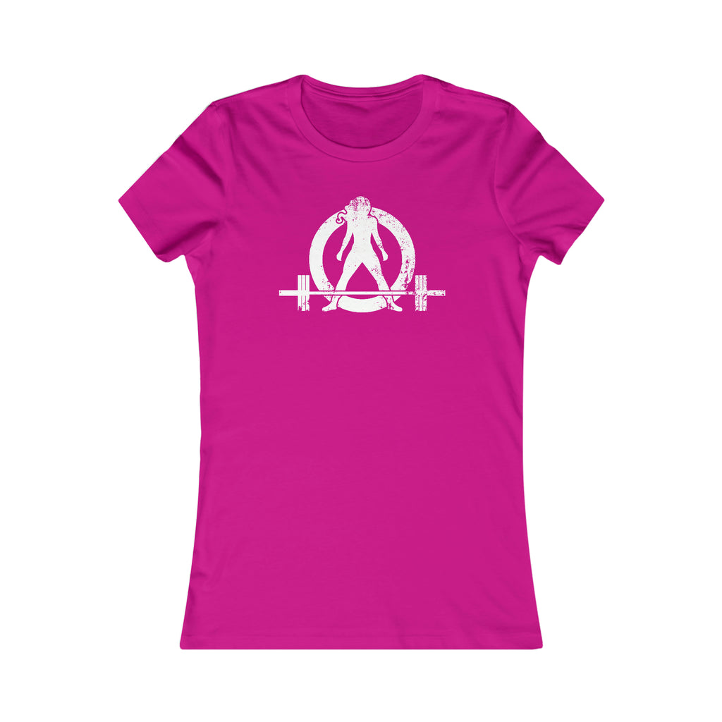 Kick Your Ass - Women's Favorite Tee - White Distressed Logo