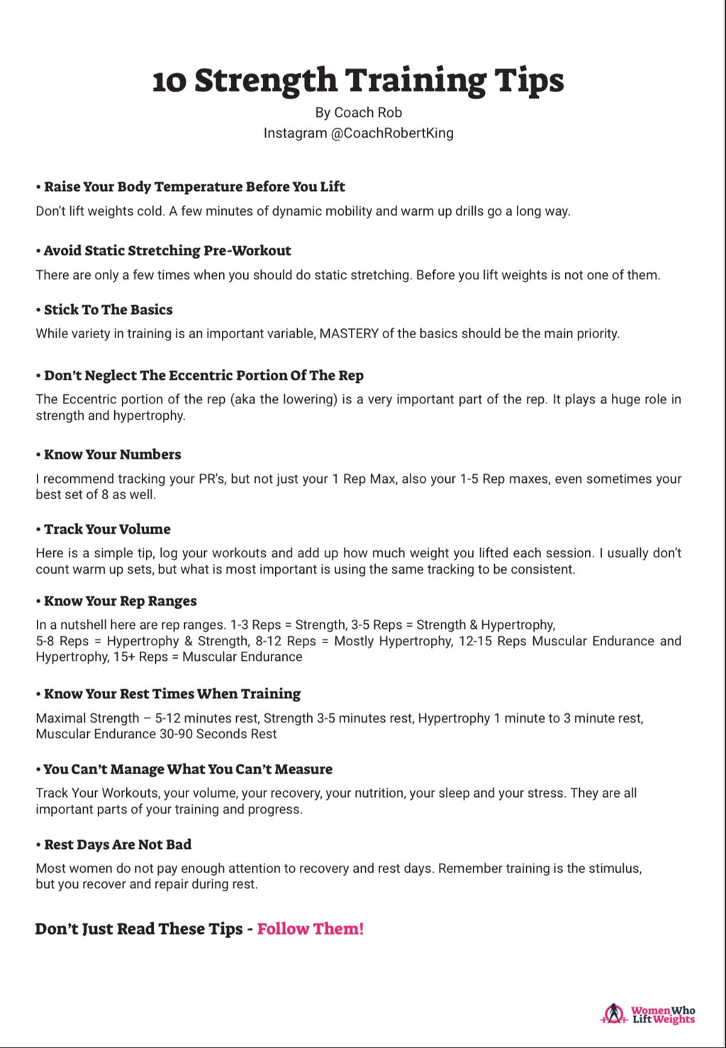 WWLW Training Journal - Training, Supplements & Nutrition (Printed Version)