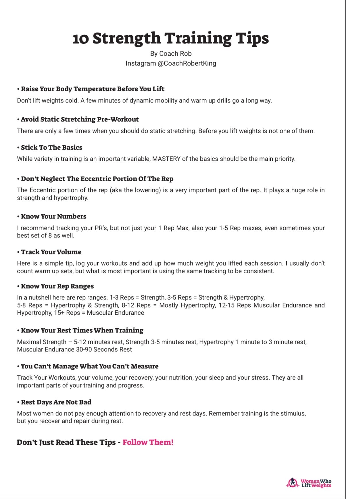 WWLW Training Journal - Training, Supplements & Nutrition (Printed Version)