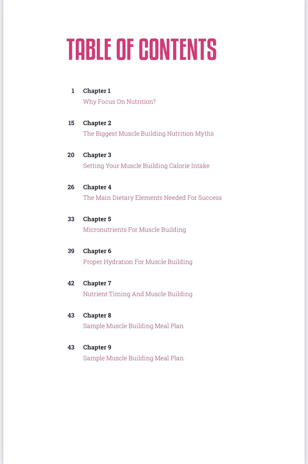 Muscle Building Nutrition For Women - Print Version