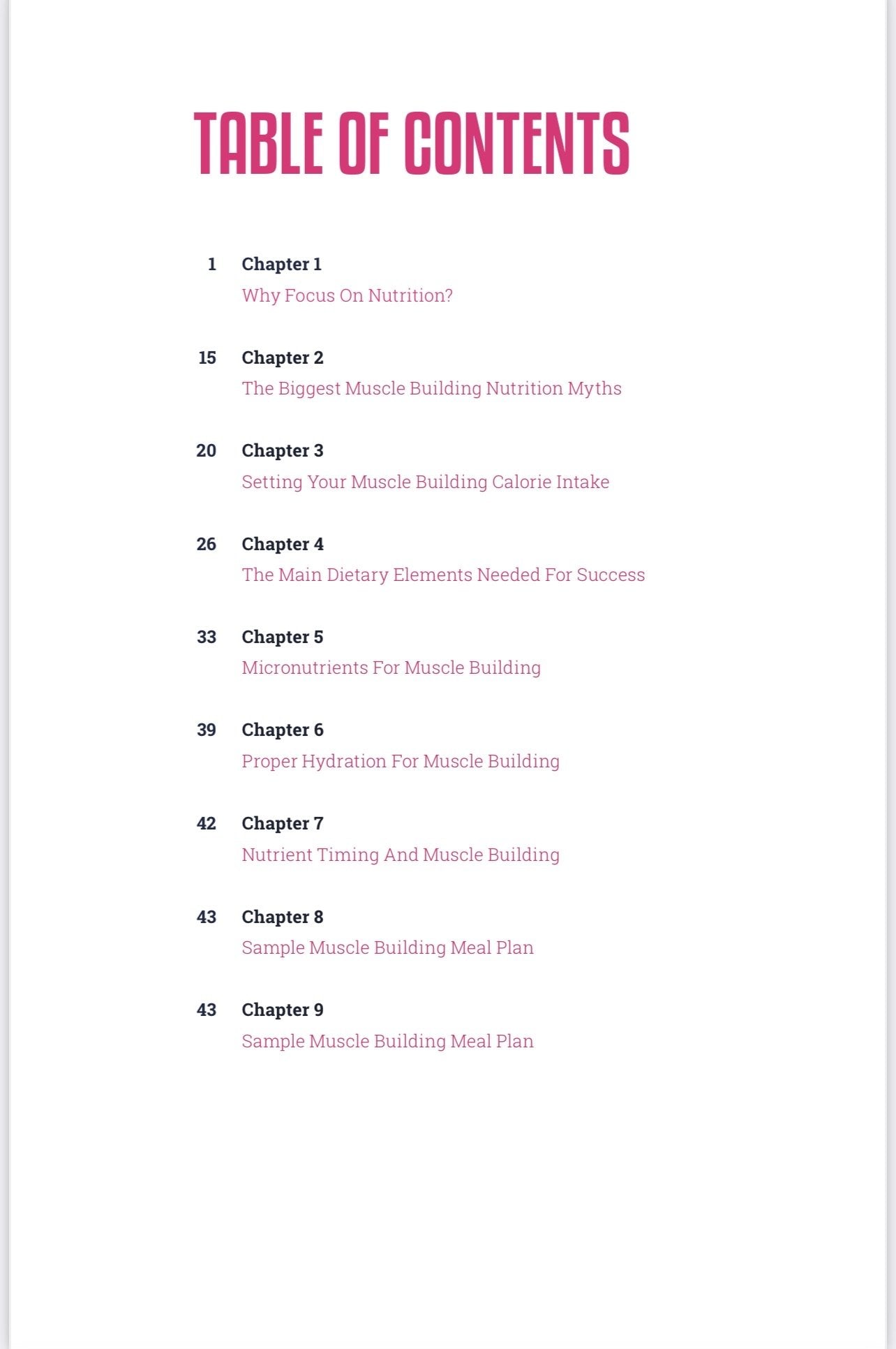 Muscle Building Nutrition For Women - Print Version