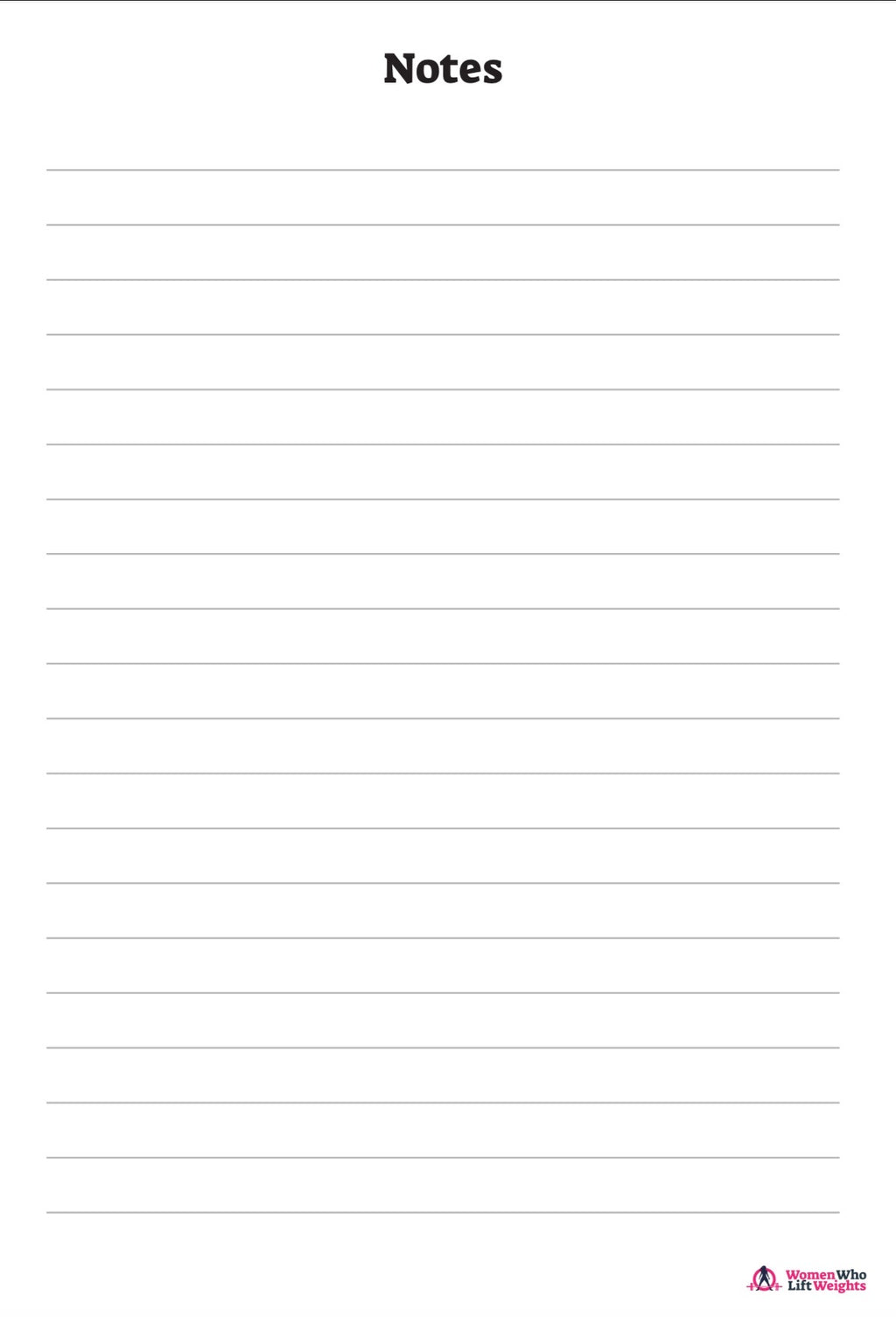 WWLW Training Journal - Training, Supplements & Nutrition (Printed Version)