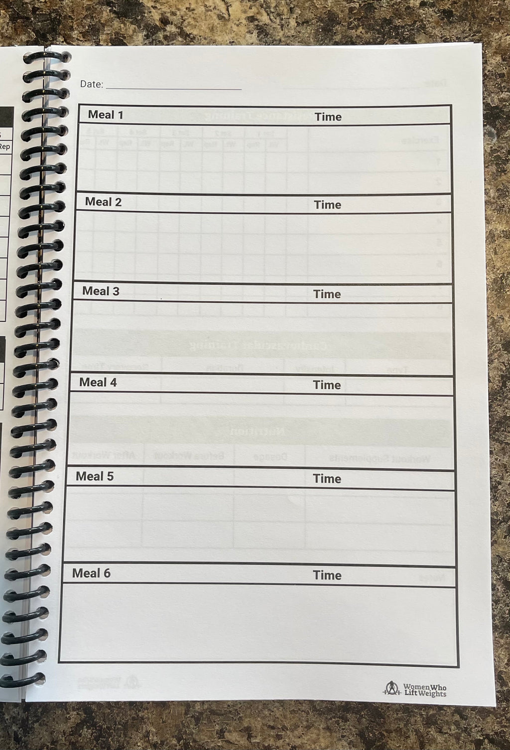 WWLW Training Journal - Training, Supplements & Nutrition (Printed Version)