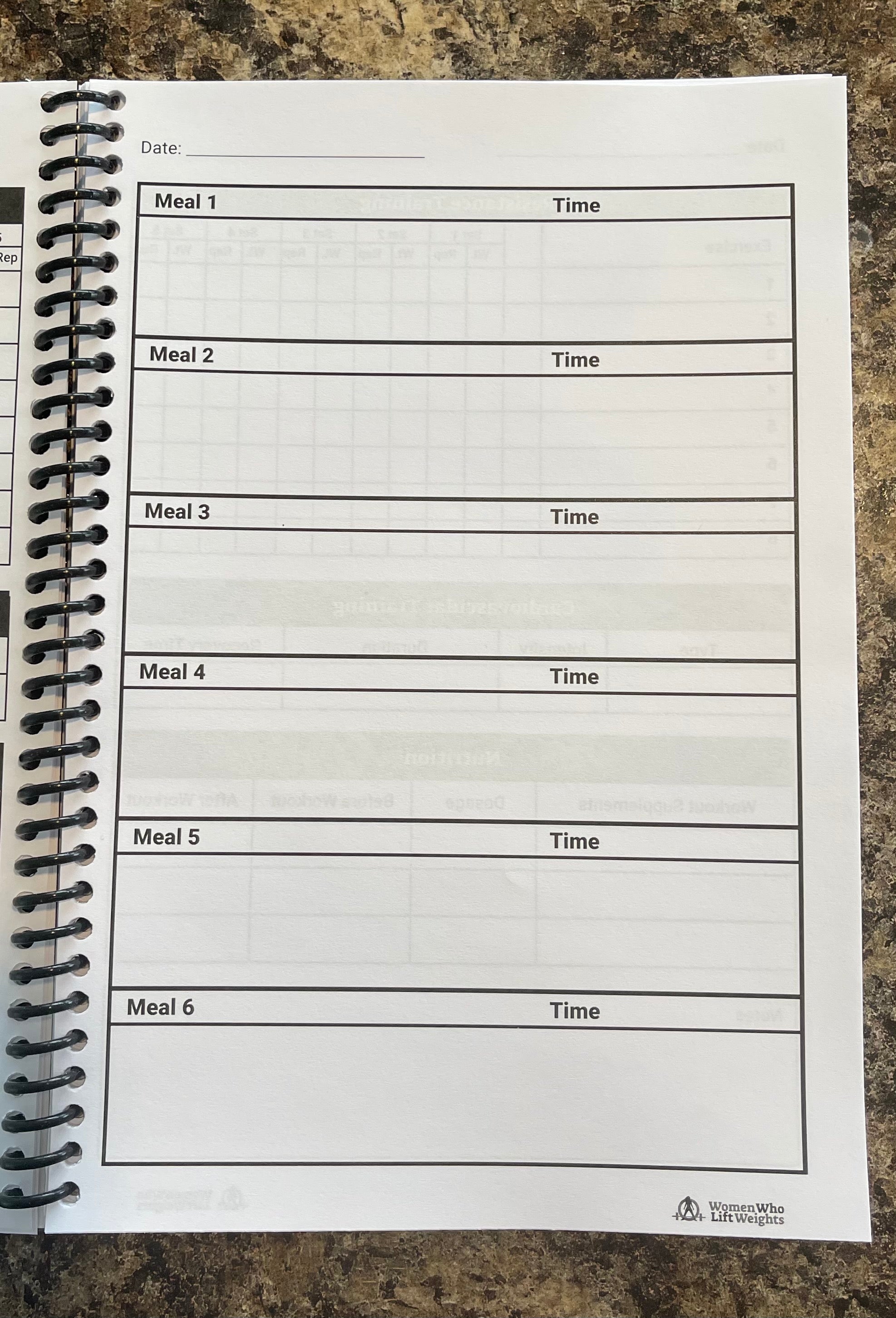 WWLW Training Journal - Training, Supplements & Nutrition (Printed Version)